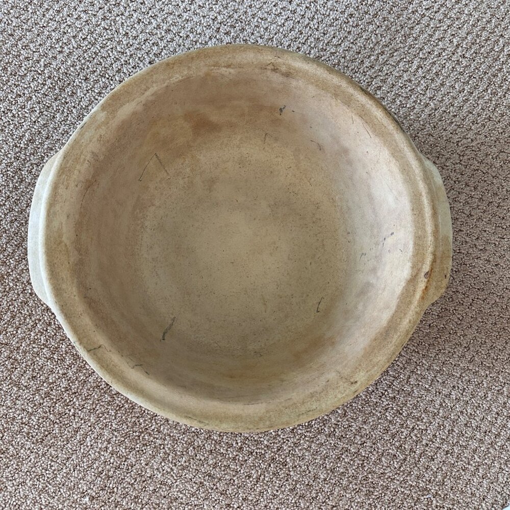 The Pampered Chef Heritage Collection Stoneware Bread Bowl 12" Diameter USA